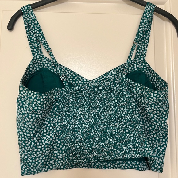 Abercrombie & Fitch Green Floral Two Piece Set Midi Skirt and Top Size S - Picture 3 of 8